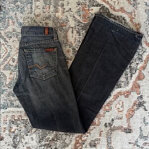 7 For All Mankind Dark Blue Flare Jeans